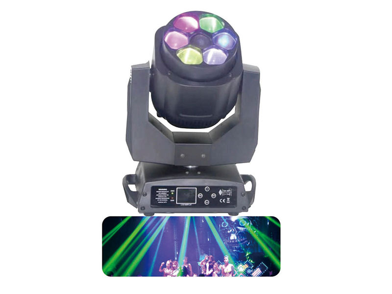 LED 7颗调焦旋转蜂眼摇头灯